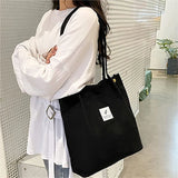 Corduroy Shoulder Bag Casual Tote Female Handbag