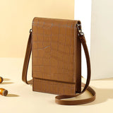 Women's PU Leather Crossbody Bags Phone Flap Ladies Shopper Bags