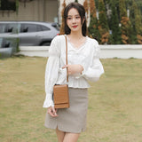 Women's PU Leather Crossbody Bags Phone Flap Ladies Shopper Bags