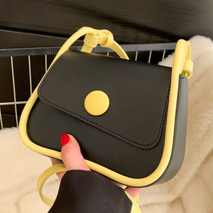 Women's Single Shoulder Messenger Bag PU Small Square Handbags