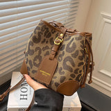 Leopard Shoulder Bag Mini Bag Bucket Bag