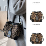 Leopard Shoulder Bag Mini Bag Bucket Bag