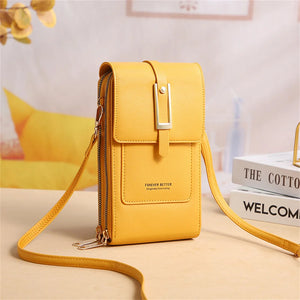 Women's Touch Screen Cell Phone Purse Leather Shoulder Bag