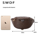 Plaid Leather Crossbody Shoulder Bag for Women