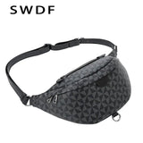 Plaid Leather Crossbody Shoulder Bag for Women