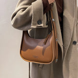 Versatile Women's Retro Shoulder Bag with Wide Strap