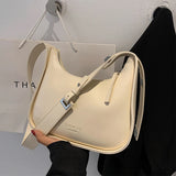 Versatile Women's Retro Shoulder Bag with Wide Strap