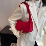Plush Bag Retro Style Single Shoulder Underarm Bag for Women