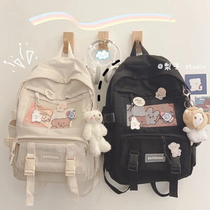 Red High Mochila Bolsa Women's Backpack Bag