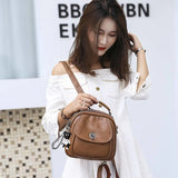 Women's Pu Leather Backpack Bag Mochila Bolsa