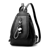 Women's Leather Backpack Bag Mochila Bolsa