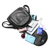 Women's Leather Backpack Bag Mochila Bolsa