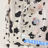 Cow Pattern Canvas Bag Mochila Bolsa Backpack for Women