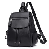 Women's Leather Backpack Pu Leather Bag Mochila Bolsa