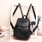 Women's Leather Backpack Pu Leather Bag Mochila Bolsa