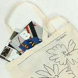 Canvas Daisy Print Shoulder Handbag Casual Tote Bag Large Capacity