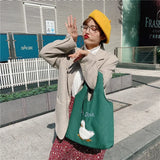 Japanese Cartoon Shoulder Bag Reusable Canvas Tote Handbag