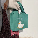 Japanese Cartoon Shoulder Bag Reusable Canvas Tote Handbag