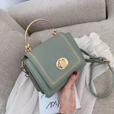 Women's PU Leather Handbags Crossbody Bag Shoulder Bag Solid Bolsos De Noche
