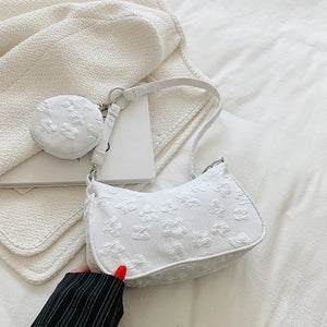 Embroidery Flower Printing Shoulder Bags for Women