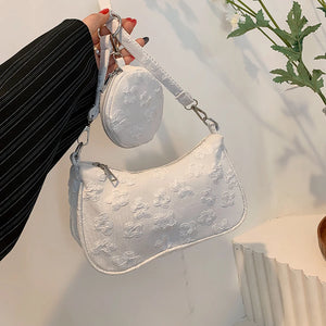 Embroidery Flower Printing Shoulder Bags for Women