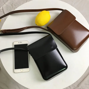 Women's Small Solid Flap Phone Handbag