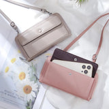 Women's Leather Handbag Large Capacity Touch Screen Phone Bag