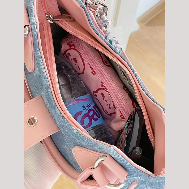 Vintage Chain Handbags Large Capacity Underarm Shoulder Bag