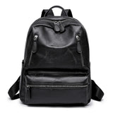 Stylish Waterproof Leather Backpack for School Travel Camping