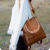 Anti-theft Leather Backpack Stylish Travel Bag