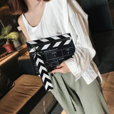 Women Movie Prop Shoulder Bag PU Leather Clutch Crossbody Messenger Purse