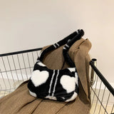 Plush Faux Fur Bag Top-handle Bags Winter Small Handbags