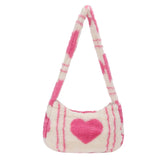 Plush Faux Fur Bag Top-handle Bags Winter Small Handbags