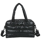 Quilted Cotton Padded Messenger Bag Large Capacity Zipper Shoulder Bag