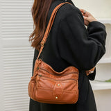 Women's Soft PU Leather Crossbody Bag Black