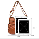 Women's Soft PU Leather Crossbody Bag Black