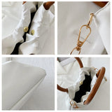 Women's Fold Buckle Shoulder Bag PU Leather Handbags