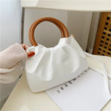 Women's Fold Buckle Shoulder Bag PU Leather Handbags