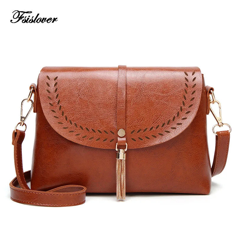 Vintage Tassel Crossbody Bags For Girls Shoulder Bags Female Handbags