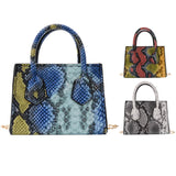 Trendy Snake Print Handbag Shoulder Bag Messenger