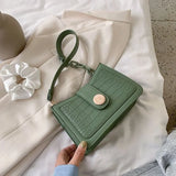 Small PU Leather Shoulder Bag Chain Handbag Crossbody Solid Color