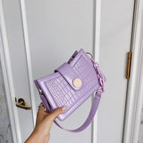 Small PU Leather Shoulder Bag Chain Handbag Crossbody Solid Color