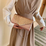 Black Evening Party Clutch Bag Chain Shoulder Bag FTB230