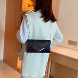 Black Evening Party Clutch Bag Chain Shoulder Bag FTB230