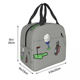 Ball Golf Insulated Lunch Bag for School Office Sports Golfing