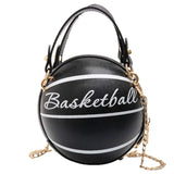 Pink Basketball Bag for Women Chain Hand Bags Shoulder Crossbody Purse