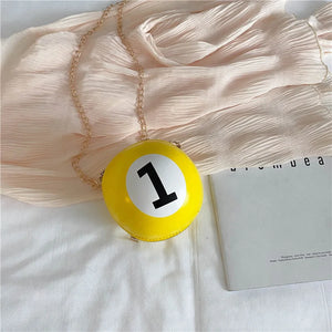 Ball Shape Crossbody Bag Mini PU Leather Shoulder Clutch Bag