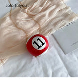 Ball Shape Crossbody Bag Mini PU Leather Shoulder Clutch Bag