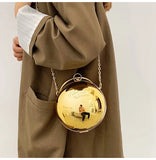 Acrylic Transparent Crossbody Bag Women Party Evening Purse Ring Handle Handbag