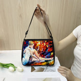 Ballerina Art Print Handbag Ballet Dancer Girl Casual Shoulder Bag